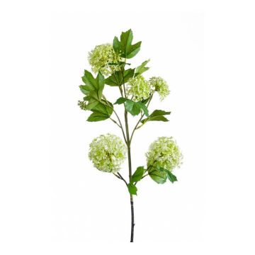 Fleur artificielle boule de neige JUVIA, vert, 75cm