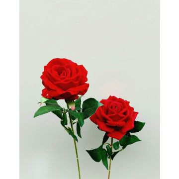 Rose artificielle en velours MANGFALL, rouge, 75cm, Ø13cm