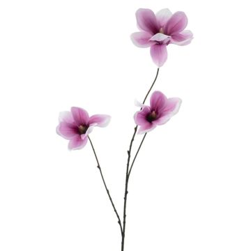 Branche décorative Magnolia FLAVA, rose foncé-blanc, 85cm