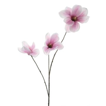 Branche décorative Magnolia FLAVA, rose-blanc, 85cm