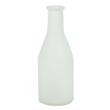 Bouteille en verre ANYA, blanc mat, 18cm, Ø6,5cm