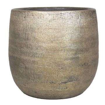 Cache-pot en céramique AGAPE avec veinure, or, 22cm, Ø24cm