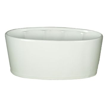 Coupe ovale en céramique pour orchidée RODISA, blanc, 33x15x15cm