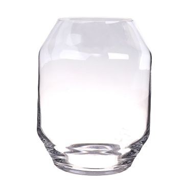 Grand vase en verre LEVIANO, transparent, 33cm, Ø18cm/Ø25cm