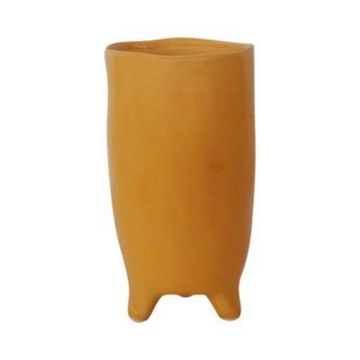 Vase en céramique CATIA avec pieds, orange-brun, 20cm, Ø11cm