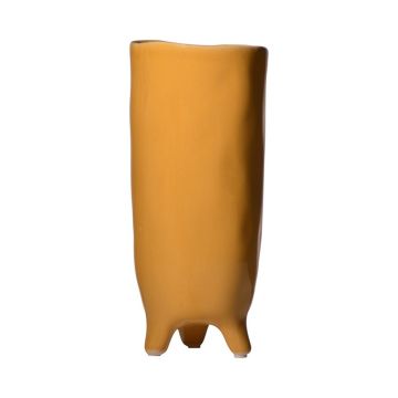 Vase céramique CATIA avec pieds, orange-brun, 28cm, Ø12cm