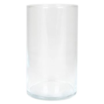 Vase cylindrique en verre SANYA OCEAN, transparent, 20cm, Ø11,6cm