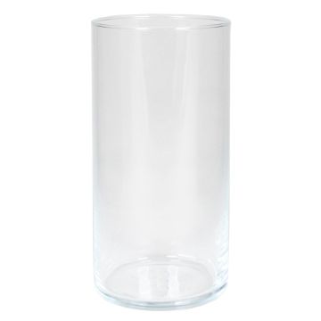 Vase cylindrique en verre SANYA OCEAN, transparent, 20cm, Ø10,1cm