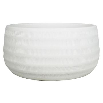 Coupe en céramique TIAM avec rainures, blanc mat, 14cm, Ø29cm