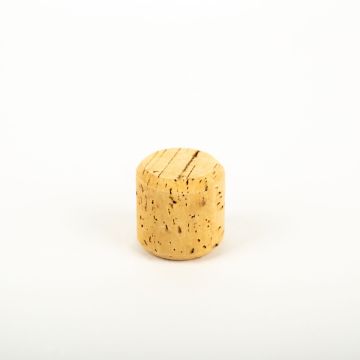 Bouchon naturel JAKOBA, moleté des deux côtés, clair, 3,8cm, Ø3,8cm