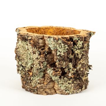 Cache-pot ORSINO en écorce de liège, naturel, 20cm, Ø23-28cm