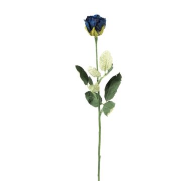Fausse rose FREIDA, collection écologique, bleu royal, 60cm, Ø4cm
