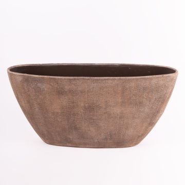 Coupe bateau en céramique AGAPE avec veinure, gris béton, 73x17x36cm